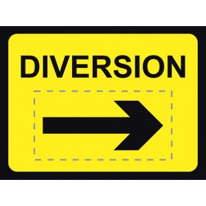 Diversion c/w Reversible Arrow Sign